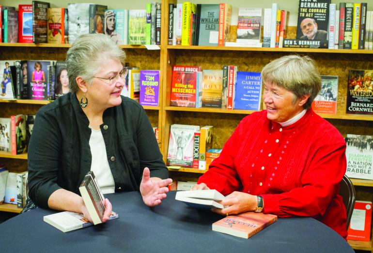 Judy and SuzAnne discussing books