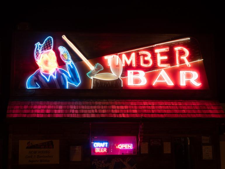 Timber Bar Sign, Big Timber