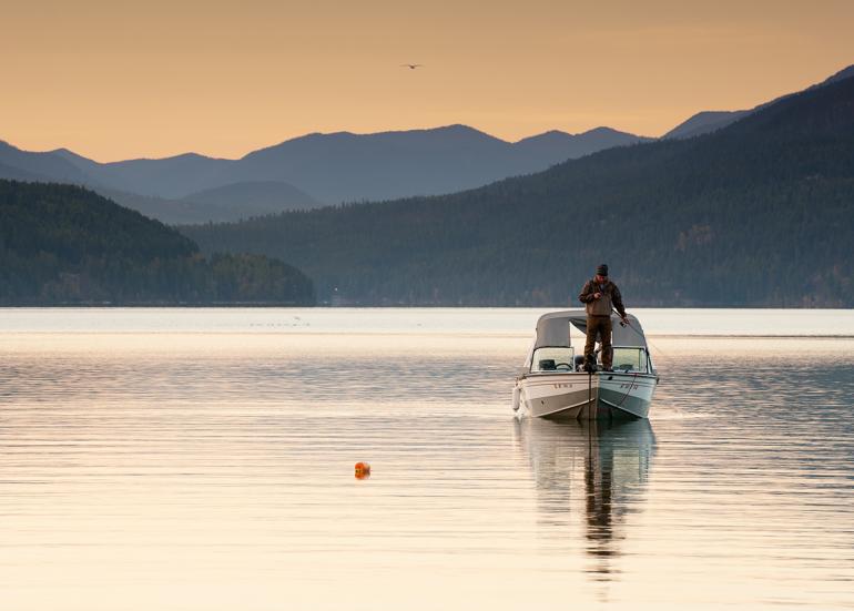 Never a bad way to spend the evening. (Whitefish, Montana)